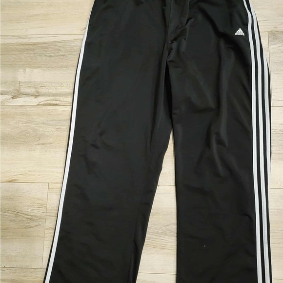 Adidas Black Pants with White Accents boys large - Picture 1 of 1